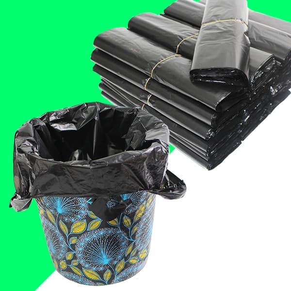HDPE_LDPE handle black plastic trash bags garbage bags